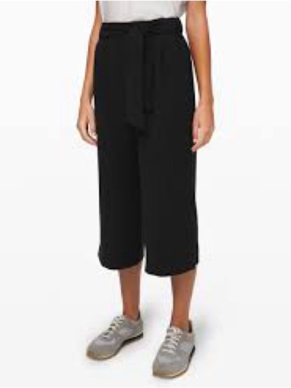 Lululemon Noir Crop Tie-Waist Wide-Leg Pant Black Size 4